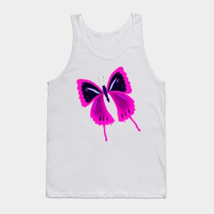 pink butterfly Tank Top